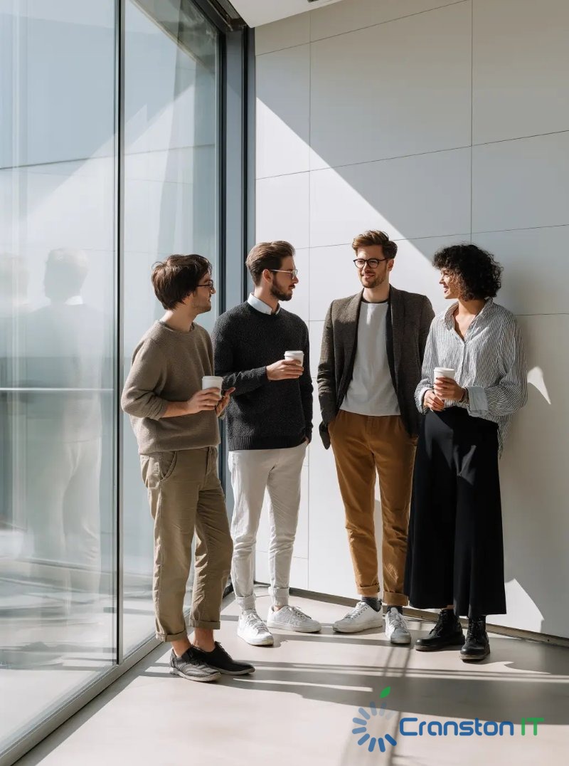 Expert team providing AI Enablement Services for strategic advantage in a collaborative workspace.